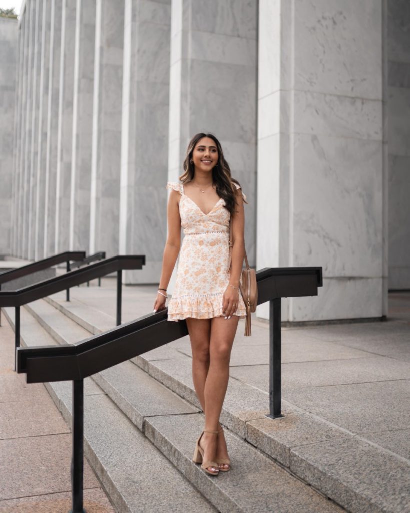 Top US Punjabi Fashion Blog, The Pink Patola Wearing a MinkPink Dress| Kiss the Stars Dress | Sam Edelman Odila Sandals | Gucci Soho | Washington DC Bloggers | Pinterest 2020 | Cute Outfits | Girly Outfits | Revolve | Pablo Raya | 