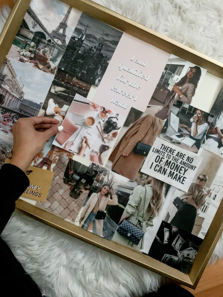 How to Make a Vision Board  2021 Aesthetic Printed Vision Board 